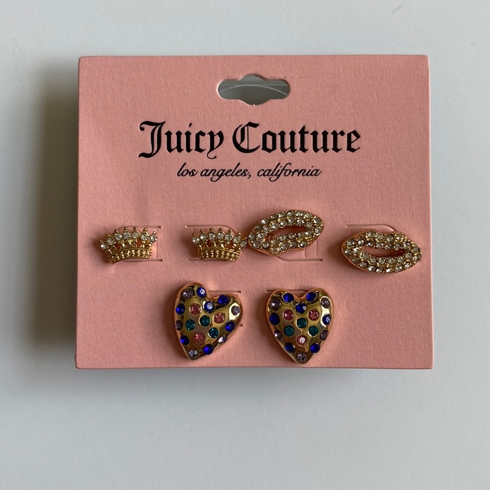 Juicy Couture Gold Earrings-3 pack